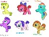 Foals of the Mane Six (pony creator) by MightyMewtron