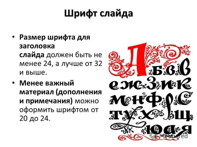 Красивые шрифты для презентации в powerpoint на русском