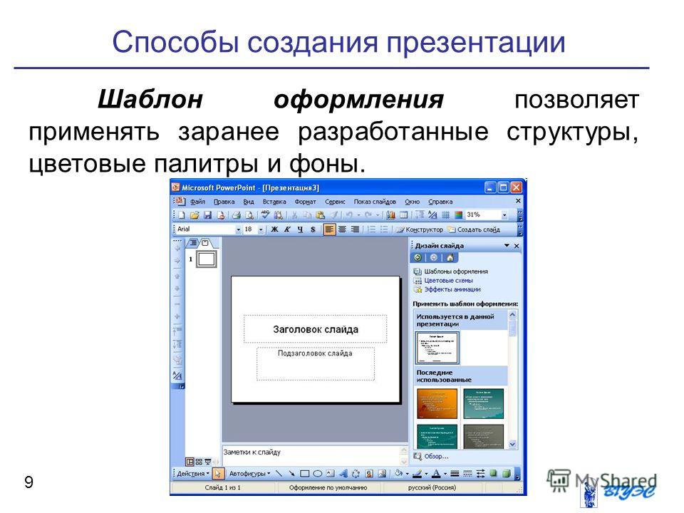 Программа для создания презентации как называется программа