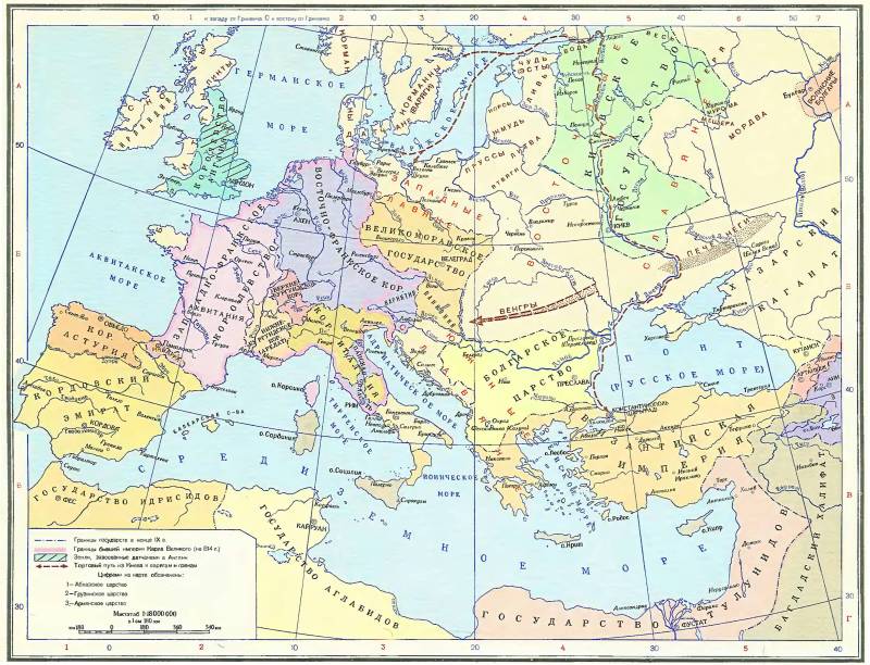 Карта европы 10 века на русском языке