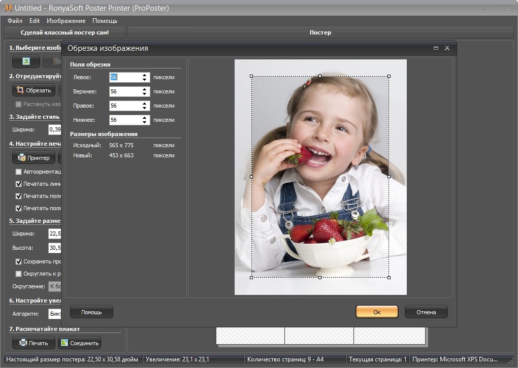 Распечатать фото 3 4 на принтере. Программа RONYASOFT poster Printer. Программа пропостер. Напечатать плакат. Постер принтер.