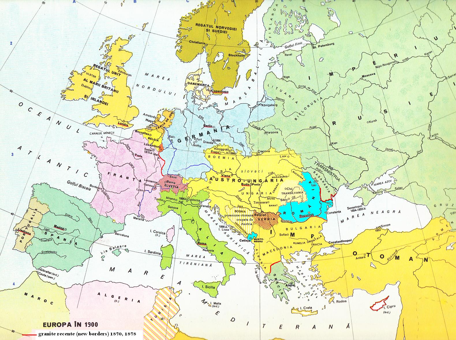 Карта мира в 1914 году европа