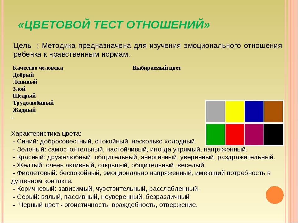 Цвет в психологии картинки