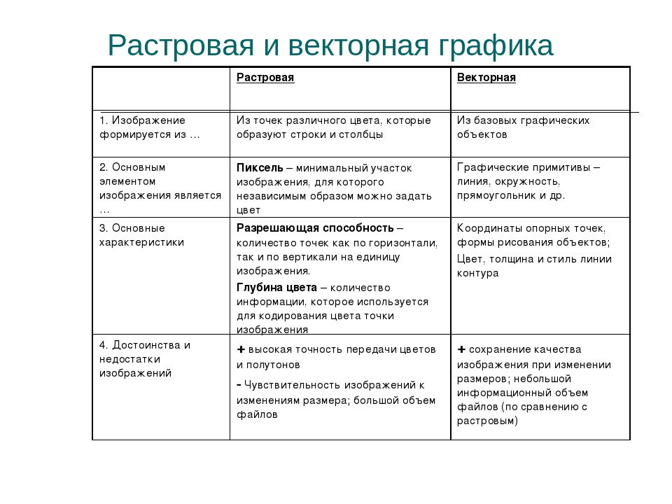 Из чего состоит изображение растровое изображение