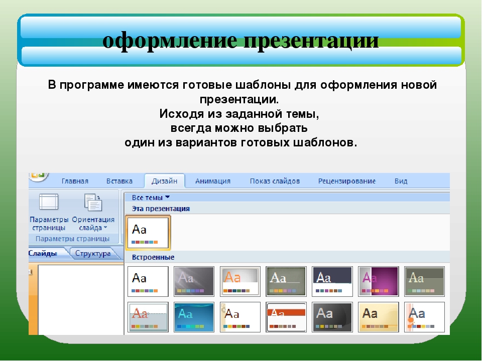 Определенный стиль оформления презентации 6 букв