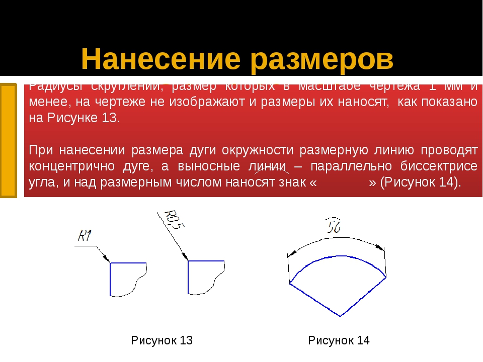 Как обозначать радиус скругления на чертеже