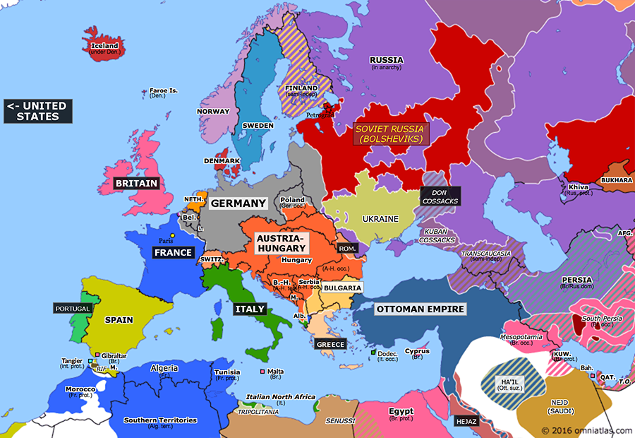 Изменения на политической карте европы. Карта Европы 1917 года. Карта Европы 1917 года политическая. Карта Европы 1914 года политическая. Политическая карта Европы 1917 года на русском.