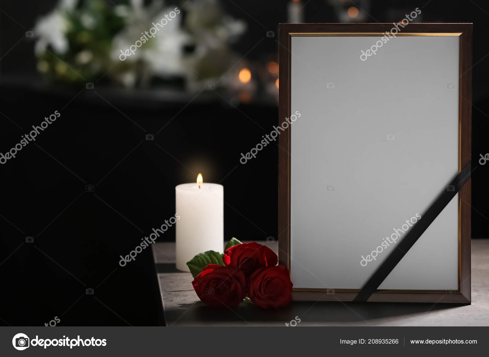 Сделать фото с черной лентой на похороны онлайн