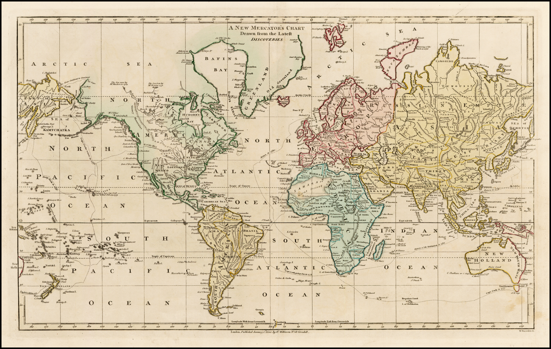 Карты начала 18 века. Карта мир 19 века.
