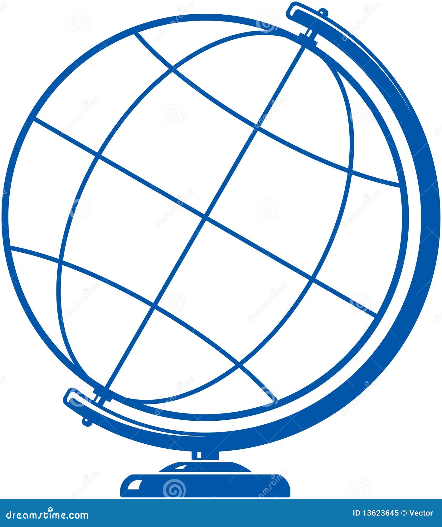 Схематичное изображение глобуса