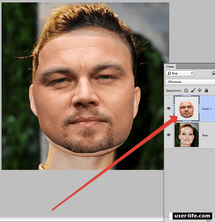 Как в фотошопе на фото заменить лицо онлайн