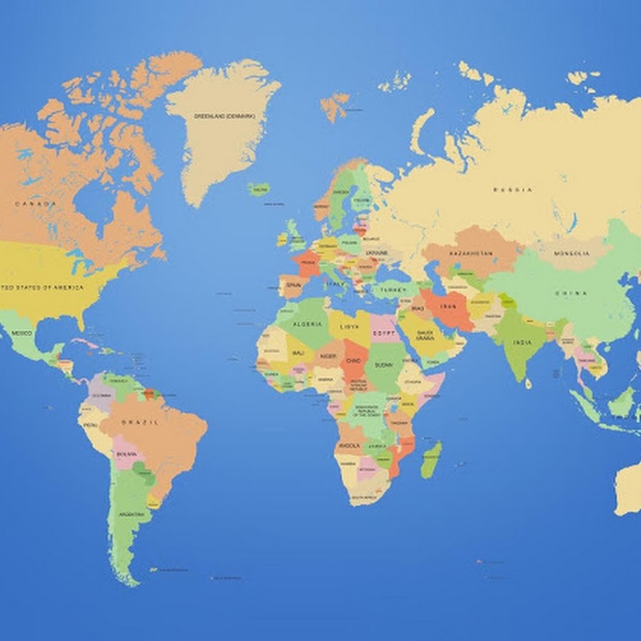 Карта мира со странами 2022