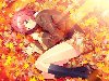 осень, арт, art, аниме, autumn, anime, aki