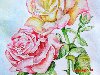 Розы, нарисованные акварелью Прежде, чем начинать рисовать на цветке, ...