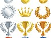 Корона, кубки и медали