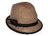 Шляпа женская. Женская шляпа коричневого цвета с черным бантом