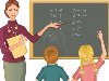 Учитель у доски объясняет детей математике Фото со стока - 13459021
