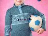 Пуловер с орнаментом для мальчика 5-6 лет