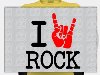 Виниловая наклейка Я люблю рок