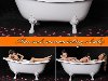 Клипарт девушка и парень принимают ванну, романтическое свидание в ванной ...