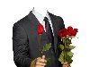 Фото-коллаж - Мужчина с розами. Слои многослойный. Формат PSD