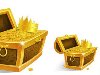 Сундук с золотом и короной для дизайна в psd
