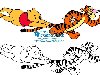 Раскраска Винни Пух и Тигра