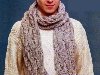 Комплект: мужской пуловер и шарф вязаные спицами