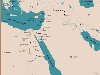 Карта Древнего Востока с важнейшими городами Египта, Ассирии, ...