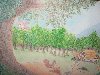 Картина панно рисунок Рисование и живопись Сказочный лес Бумага Карандаш
