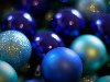 Новый год, Синие новогодние шарики. nettsu