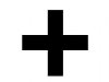 простой черный крест вектор - значок. простой черный крест вектор