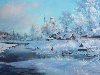 живопись - городской пейзаж, купить картину зима в гатчине. Тема творчества: ...