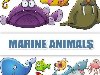 Нарисованные морские животные - векторные картинки