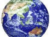 Земной шар облака карту сторону Азии и Австралии stock photography