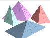 В основании пирамиды могут быть треугольники, четырехугольники, ...