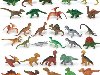В наборе 24 фигурки динозавров(хищные и плотоядные). Игрушки упакованы в ...