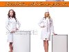 Женщина врач с белым рекламным плакатом - растровый клипарт