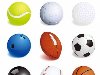 Скачать спортивные мячи векторный клипарт - Sport Balls.