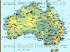 Физическая карта Австралии. Размер: 1300x1146 px. Объем: 595Кб. Язык:Русский