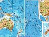 Физическая карта Австралии и Океании. Большая географическая карта ...