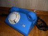 Телефон стационарный времен СССР синего цвета. Полностью рабочий как Н в ...