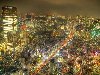 Города с высоты птичьего полета. Токио ночью.