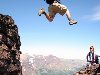 Теги: человек, горы, прыжек, риск