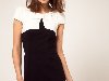 Короткое платье черно-белое (11906)
