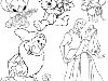 Черно-белые картинки из диснеевских мультиков. Большое собрание (900 штук), ...