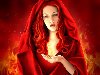 Настоящая повелительница огня полностью одетая в красное.
