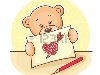 Иллюстрация милый плюшевый мишка держит конверт с сердцем Фото со стока - ...