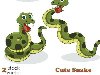 Нарисованные змеи - векторный клипарт. Cute Snake