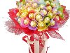 Красивый оригинальный букет цветов из конфет в подарок на день рождения ...